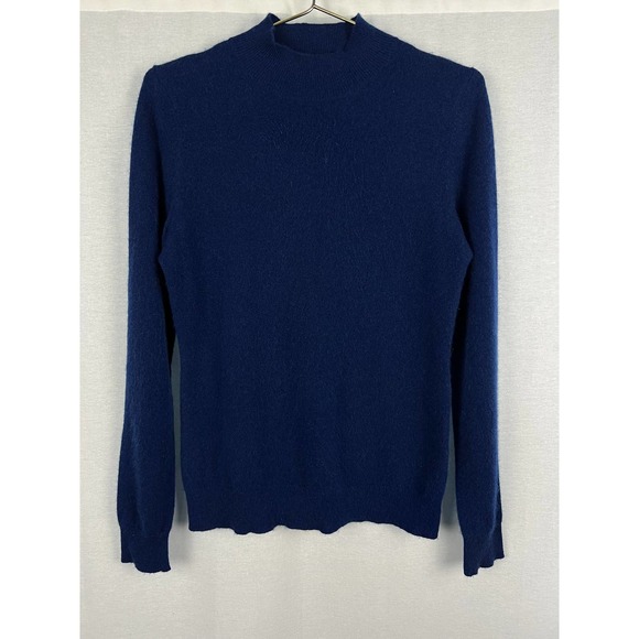Lord & Taylor Sweaters Lord And Taylor Mock Neck Navy Blue Cashmere